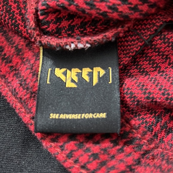 Kleep Black Red Brick Layer Jean Jacket Boys 7/8  Premium Washed Cotton Denim - Picture 8 of 9